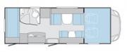 Caravan Daalmann Comfort Class XL - Knaus Sport Traveller 700 DKG campervan rental germany