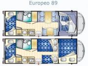 Group B - Europeo 89 motorhome rental - italy
