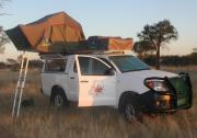 Double Cab 4X4 with one roof top tents motorhome rental south africa