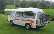 Toyota Hiace semi Hi Top campervan hire - new zealand