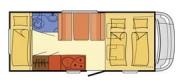 6 Berth - Dethleffs Advantage motorhome rental - italy