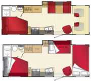 Casual Camping Canada Budget Class C Motorhome 26' Slide Out motorhome rental calgary