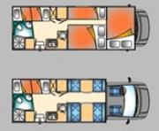Large 6 Berth Double Dinette - or similar motorhome rental - italy