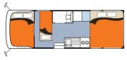 easygo 6 Berth campervan hire - new zealand