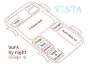 Bunk Campers Ireland  Vista - 4 Berth Delux Bunk Camper motorhome hire ireland
