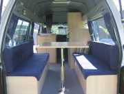 Go Birdz Campers NZ Toyota Hiace semi Hi Top 1998 new zealand camper van hire