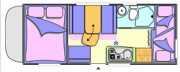 4/6 Berth -  Kestral motorhome rental - uk