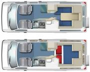 Cheapa Campa RV USA B - 19 Van Camper rv rental california