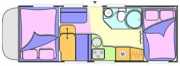 5 Berth - Falcon motorhome rental - uk
